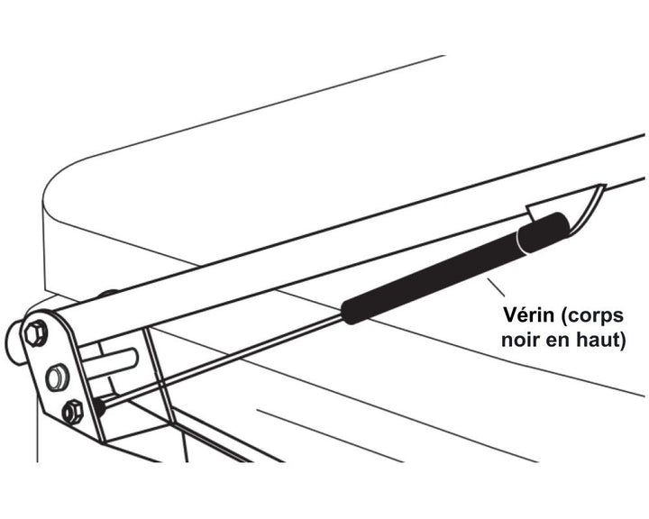 Gas pressure spring without lock 75