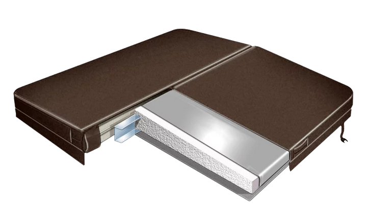 Swim Spa Cover Maßanfertigung 380 bis 460 cm - 2 Teilig